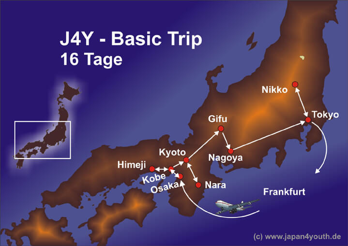 Voyage basique au Japon 16 jours